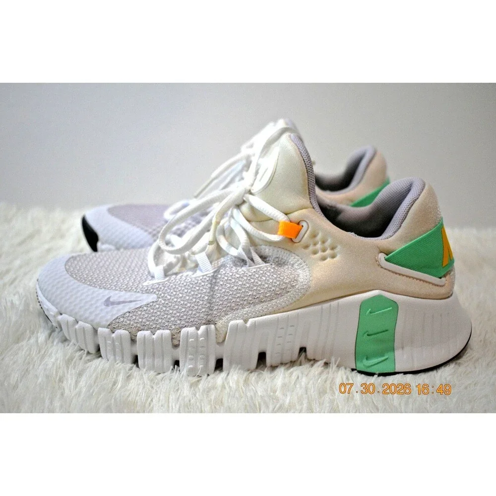 Nike Free Metcon 4 'White Green Glow' Training Shoe (CZ0596-135) Women's Size 9
